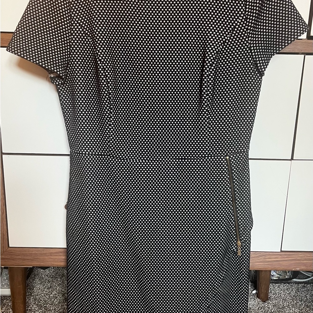 Kensie Black and White Sheath Mini Dress